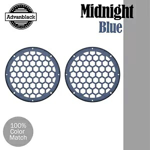 Advanblack x XBS ミッドナイトブルー HEX 6.5 インチ スピーカーグリル ハーレー下部フェアリング用 Advanblack x XBS Midnight Blue HEX 6.5'' Speaker Grill For Harley Lower Fairing 【並行輸入品】