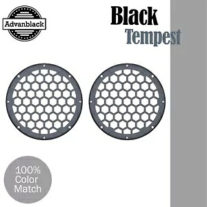 Advanblack x XBS ブラック テンペスト HEX 6.5 インチ スピーカー グリル ハーレー 下部フェアリング用 Advanblack x XBS Black Tempest HEX 6.5'' Speaker Grill For Harley Lower Fairing 【並行輸入品】