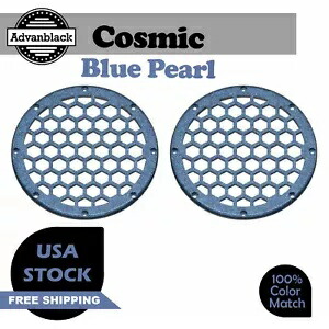 Advanblack x XBS HEX 6.5インチ コスミックブルーパールスピーカーグリル 下部フェアリングポッド用 Advanblack x XBS HEX 6.5'' Cosmic Blue Pearl Speaker Grill For Lower Fairing Pod 【並行輸入品】