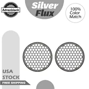 シルバー フラックス アドバンブラック x XBS HEX 8 インチ スピーカー グリル サドルバッグ ツアー パック Silver Flux Advanblack x XBS HEX 8'' Speaker Grill Saddlebag Tour Pack 【並行輸入品】