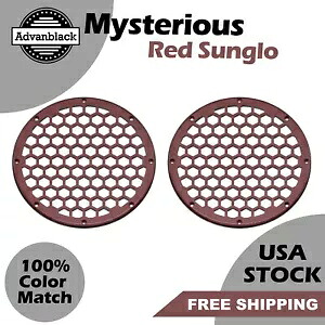 ミステリアスレッド サングロ アドバンブラック x XBS HEX 8インチ スピーカー グリル サドルバッグ ツアー パック Mysterious Red Sunglo Advanblack x XBS HEX 8'' Speaker Grill Saddlebag Tour Pack 【並行輸入品】