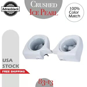 クラッシュアイスパール 6.5インチ スピーカーポッドボックス 83-13 ハーレーツーリングロワーフェアリングに適合 Crushed Ice Pearl 6.5\