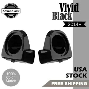 ビビッドブラック 6.5 フィート スピーカーポッド 14 歳以上ハーレー FLHR FLHXS FLTRX 用ロアフェアリング Vivid Black 6.5' Speaker Pods Lower Fairings For 14+ Harley FLHR FLHXS FLTRX 【並行輸入品】
