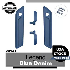 14 歳以上のハーレーレジェンド ブルーデニムサドルバッグ蓋レバー & ラッチカバーセットキット用 For 14+ Harley Legend Blue Denim Saddlebag Lid Lever & Latch Cover Set Kit 【並行輸入品】