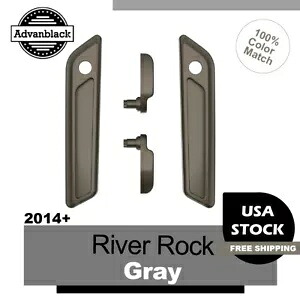 14+ ハーレー ツーリング リバー ロック グレー サドルバッグ リッド レバー & ラッチ カバー セット キット用 For 14+ Harley Touring River Rock Gray Saddlebag Lid Lever & Latch Cover Set Kit 【並行輸入品】