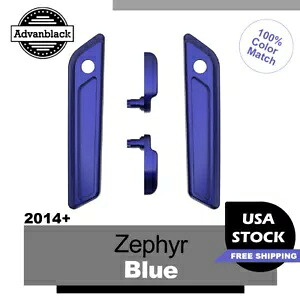 14+ ハーレー ツーリング ゼファー ブルー サドルバッグ リッド レバー & ラッチ カバー セット キット用 For 14+ Harley Touring Zephyr Blue Saddlebag Lid Lever & Latch Cover Set Kit 【並行輸入品】