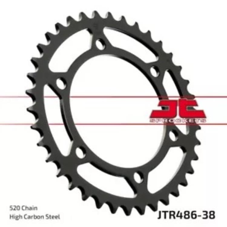 ヤマハ MT-250 2015-2017 JT ブラック リア スプロケット 38T 520 JTR486.38 Yamaha MT-250 2015-2017 JT Black Rear Sprocket 38T 520 JTR486.38 【並行輸入品】