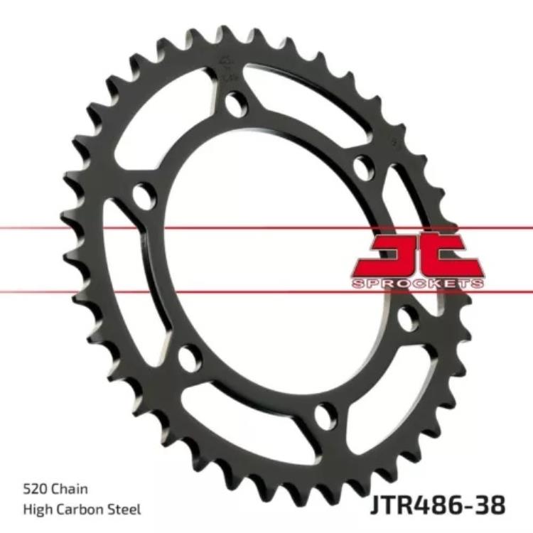 ヤマハ MT-03 ABS 2016-2022 JT ブラック リア スプロケット 38T 520 JTR486.38 Yamaha MT-03 ABS 2016-2022 JT Black Rear Sprocket 38T 520 JTR486.38 【並行輸入品】
