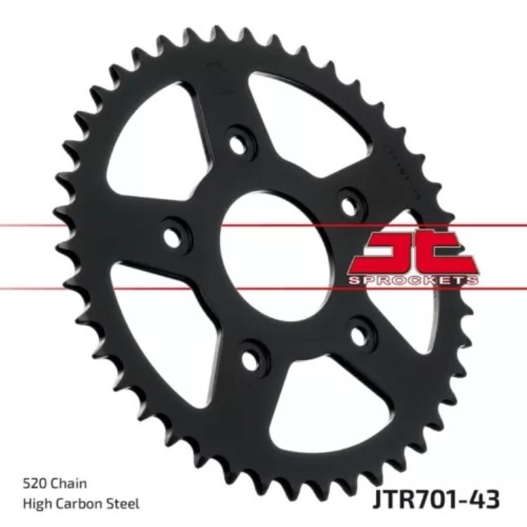 Cagiva Mito 125 SP525 2008-2010 JT ナチュラル リア スプロケット 43T 520 JTR701.43- Cagiva Mito 125 SP525 2008-2010 JT Natural Rear Sprocket 43T 520 JTR701.43- 【並行輸入品】