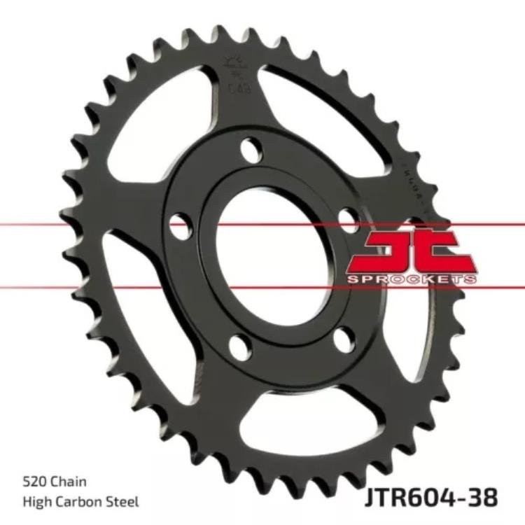 ホンダ CRM 125 R 1990-1999 JT ブラック リア スプロケット 38T 520 JTR604.38 Honda CRM 125 R 1990-1999 JT Black Rear Sprocket 38T 520 JTR604.38 【並行輸入品】