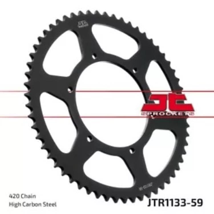 ダービ GPR 50 ヌード 2004-2011 JT リア スプロケット 59T 420 JTR1133.59- Derbi GPR 50 Nude 2004-2011 JT Rear Sprocket 59T 420 JTR1133.59- 【並行輸入品】