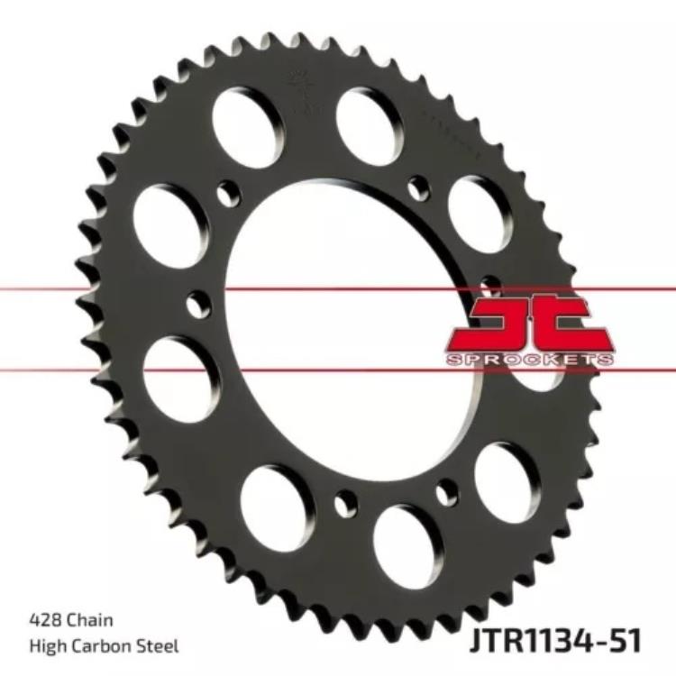 ダービ センダ 125 SM 2004-2008 JT ナチュラル リア スプロケット 51T 428 JTR1134.51- Derbi Senda 125 Sm 2004-2008 JT Natural Rear Sprocket 51T 428 JTR1134.51- 【並行輸入品】