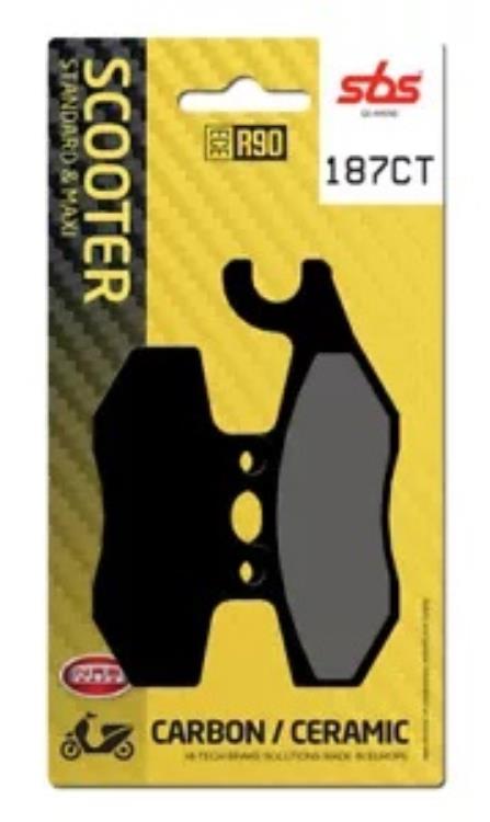 ピアジオ ベスパ MP3 EFI 125 2008-2011 SBS カーボン リア ブレーキ パッド 187CT- Piaggio Vespa MP3 EFI 125 2008-2011 SBS Carbon Rear Brake Pad 187CT- 【並行輸入品】