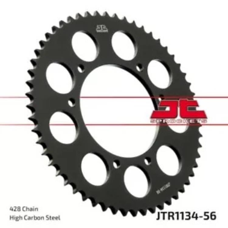ダービ センダ 125 DRD Sm 4V 2009-2013 JT ブラック リア スプロケット 56T 428 JTR1134.56- Derbi Senda 125 DRD Sm 4V 2009-2013 JT black rear sprocket 56T 428 JTR1134.56- 【並行輸入品】