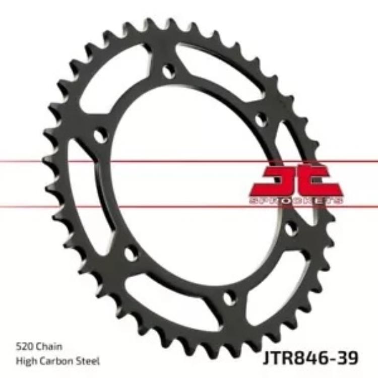 ヤマハ FZR 400 RR 1990-1993 JT ブラック リア スプロケット 39T 520 JTR846.39 Yamaha FZR 400 RR 1990-1993 JT Black Rear Sprocket 39T 520 JTR846.39 【並行輸入品】