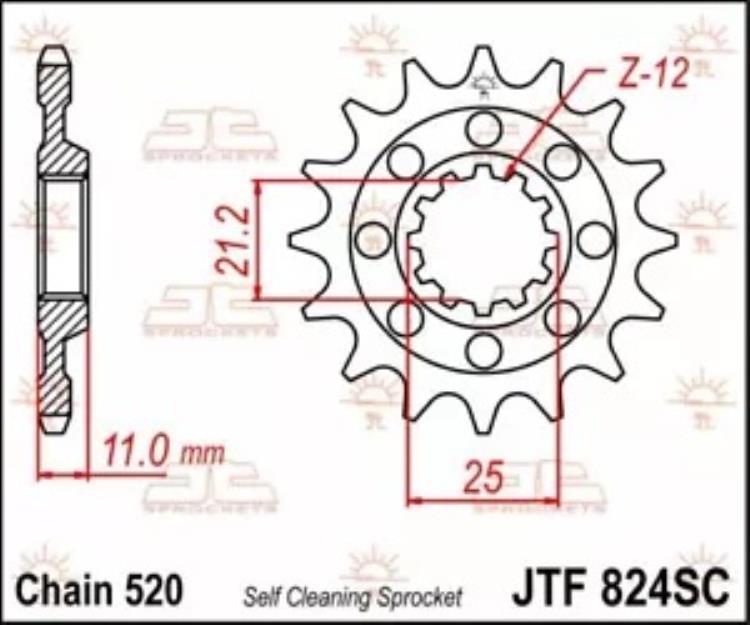 ハスクバーナ Te 570 2001-2003 JT ナチュラル フロント スプロケット 14T 520 JTF824.14SC- Husqvarna Te 570 2001-2003 JT Natural Front Sprocket 14T 520 JTF824.14SC- 【並行輸入品】