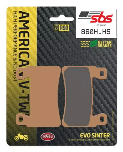 ハーレーダビッドソン ストリートボブ 1870 2022 SBS シンタード フロント ブレーキ パッド 860H.HS- Harley Davidson Street Bob 1870 2022 SBS Sintered Front Brake Pad 860H.HS- 【並行輸入品】