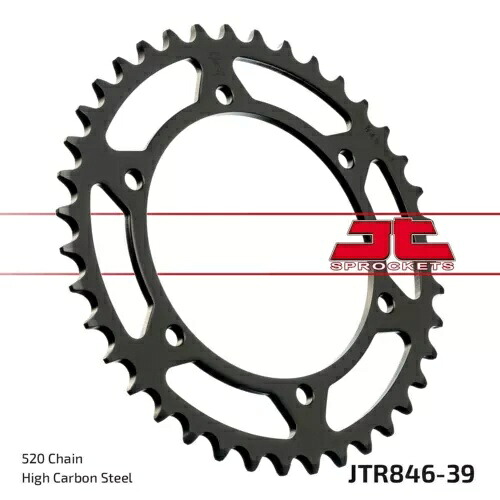 ヤマハ FZR 400 RR 1990-1993 JT ブラック リア スプロケット 39T 520 JTR846.39 Yamaha FZR 400 RR 1990-1993 JT Black Rear Sprocket 39T 520 JTR846.39 【並行輸入品】