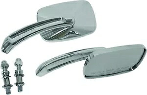 ハードドライブ クローム レクタングル サイドミラー ペア ハーレー ストリート グライド スペシャル 14-18 Harddrive Chrome Rectangle Side Mirror Pair Harley Street Glide Special 14-18 【並行輸入品】