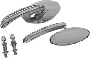 ハードドライブ クローム オーバル サイドミラー セット PR ハーレー ダイナ ワイド グライド 93-17用 Harddrive Chrome Oval Side Mirror Set Pr for Harley Dyna Wide Glide 93-17 【並行輸入品】