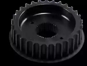 DS ブラック スチール フロント ドライブ ベルト プーリー 30T ハーレー スポーツスター 1200 ナイトスター 07-12 DS Black Steel Front Drive Belt Pulley 30T Harley Sportster 1200 Nightster 07-12 【並行輸入品】