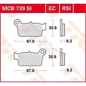 Gas EC 200 Six-Day 2011 TRW EC シリーズ セラミック ブレーキ パッド MCB739EC- Gas Ec 200 Six-Day 2011 TRW EC Series Ceramic Brake Pads MCB739EC- 【並行輸入品】
