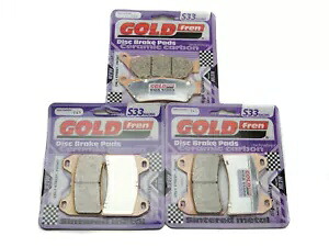 Goldfren S33 ブレーキパッド フロント & リア ビクトリーハンマー 2005-2007 Goldfren S33 Brake Pads Front & Rear For Victory Hammer 2005-2007 【並行輸入品】