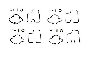 ホンダ CBF 600 SA 2006 用 4x キャブレター修理キット 4x Carb Carburettor Repair Kit For Honda CBF 600 SA 2006 【並行輸入品】