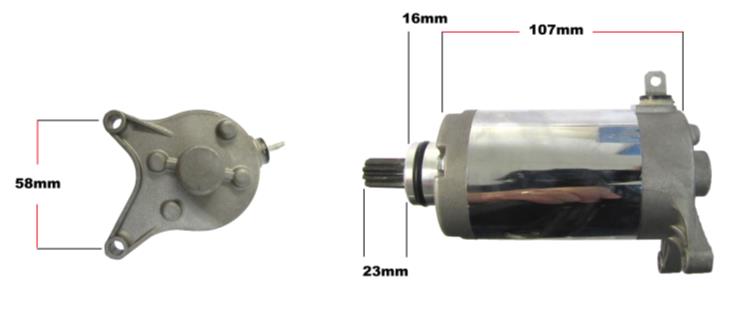 ヤマハ XV 250 ビラーゴ用スターターモーター Starter Motor For Yamaha XV 250 Virago 【並行輸入品】