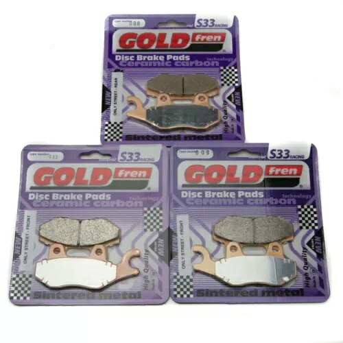 Goldfren S33 ブレーキパッド フロント & リア ヤマハ XTZ 750 スーパー テネレ 1989-1995 Goldfren S33 Brake Pads Front & Rear For Yamaha XTZ 750 Super Tenere 1989-1995 【並行輸入品】
