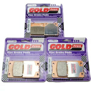 Goldfren S33 ブレーキパッド フロント & リア スズキ GSXR 750 F/G/H (GR75A) 1985-1987 Goldfren S33 Brake Pads Front & Rear For Suzuki GSXR 750 F/G/H (GR75A) 1985-1987 【並行輸入品】