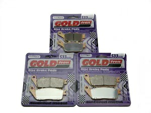 Goldfren S33 ブレーキパッド フロント & リア トライアンフ タイガー 800 (非 ABS) 2011-2014 Goldfren S33 Brake Pads Front & Rear For Triumph Tiger 800 (Non ABS) 2011-2014 【並行輸入品】