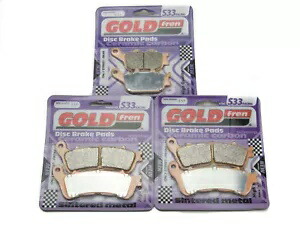 Goldfren S33 ブレーキパッド フロント & リア ホンダ CBF 600 SA8/SA9/SAA ABS 2008-2012 Goldfren S33 Brake Pads Front & Rear For Honda CBF 600 SA8/SA9/SAA ABS 2008-2012 【並行輸入品】