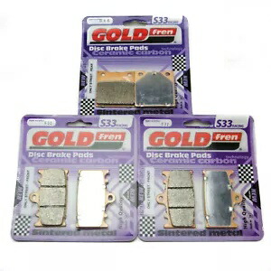 Goldfren S33 ブレーキパッド フロント & リア スズキ GSXR 750 Y/K1/K2/K3 2000-2003 Goldfren S33 Brake Pads Front & Rear For Suzuki GSXR 750 Y/K1/K2/K3 2000-2003 【並行輸入品】