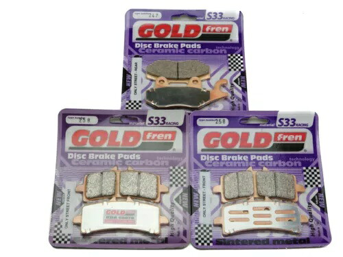 Goldfren S33 ブレーキパッド フロント & リア トライアンフ スピード トリプル 1050 ABS 2012-2013 Goldfren S33 Brake Pads Front & Rear For Triumph Speed Triple 1050 ABS 2012-2013 【並行輸入品】 37,895円