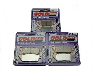 Goldfren S33 ブレーキパッド フロント & リア ホンダ CB 600 F2Y F21 ホーネット 2000-2004 Goldfren S33 Brake Pads Front & Rear For Honda CB 600 F2Y F21 Hornet 2000-2004 【並行輸入品】