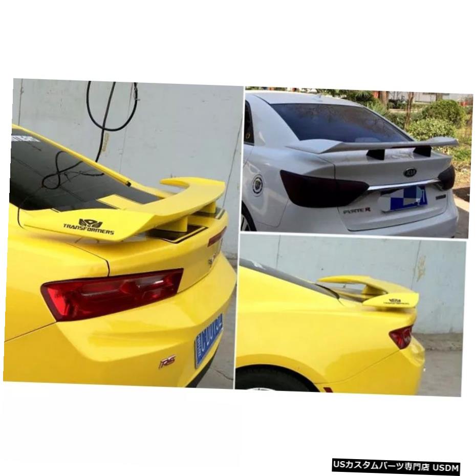 For Color ボルボs90スポイラーabs素材車用リアウイングプライマーカラーリアスポイラー04 ユニバーサルカーリアウイングスポイラーledライト付き Abs Rear Spoile World倉庫 その他 Spoiler Material 車用品 輸入カーパーツ Wing Car Rear 04 Universal店車用品