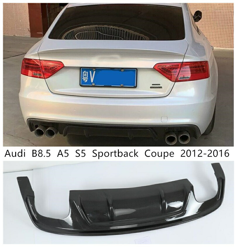 日本産 Audi 14 輸入カーパーツ 車用品 A5 Carbon 14 Coupe Spoiler 15 Fiber Lip 13 15 World倉庫 Diffuser 16カーバンパーアクセサリー用高品質カーボンファイバーリアディフューザーリップスポイラー パーツ B8 5 その他 Quality Sportback アウディ