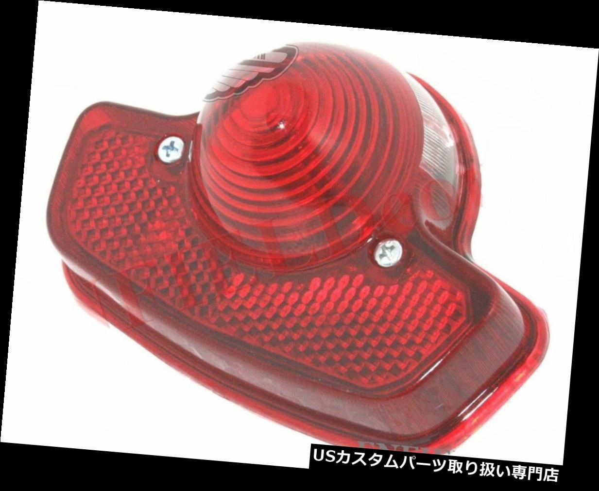 USテールライト リアテールライトブレーキランプレッドレンズルーカスタイプユニバーサルトライアンフBSAノートンCAD Rear Taillight Brake Lamp Red Lens Lucas Type Universal Triumph BSA Norton CAD 【並行輸入品】|カスタムパーツ WORLD倉庫