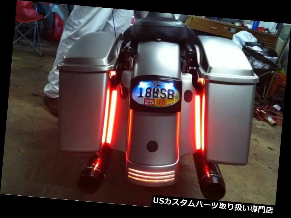 USテールライト 2倍ハーレーダビッドソンLEDフェンダーブレーキテールライトターンシグナルバーダブズ 2x Harley Davidson LED Fender Brake Tail Light Turn Signal Bar Dubz 【並行輸入品】