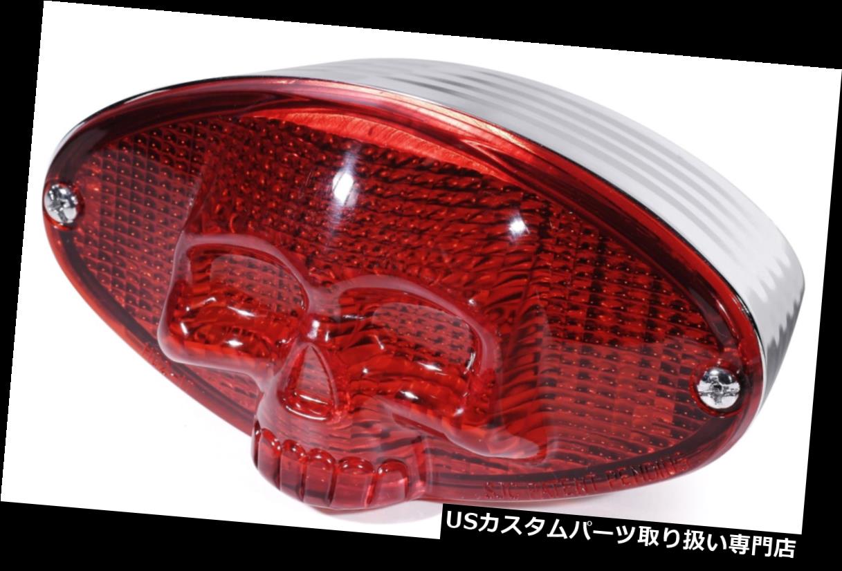 USテールライト テールライトLEDスカルCateyeクロームハーレーホンダスズキヤマハHDユニバーサルにフィット Taillight LED Skull Cateye Chrome fits Harley Honda Suzuki Yamaha HD universal 【並行輸入品】｜カスタムパーツ WORLD倉庫 30,102円