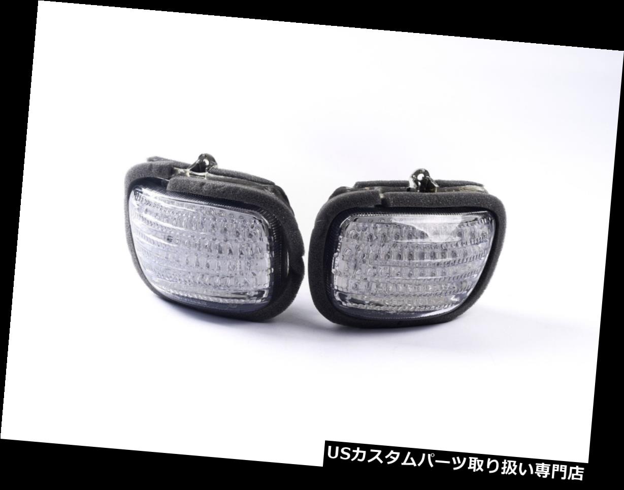 USテールライト ホンダ2001-2016 GL1800 Goldwing用LED付きフロントターンシグナルクリアレンズ Front Turn Signal Clear Lens with LED for Honda 2001-2016 GL1800 Goldwing 【並行輸入品】