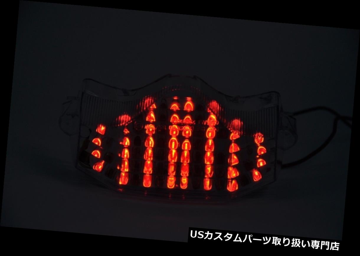 USテールライト ヤマハ2003-2008 FZ6用統合ターンシグナル付きブレーキテールライトLEDスモーク Brake Tail Light LED smoke with Integrated Turn Signal for Yamaha 2003-2008 FZ6 【並行輸入品】