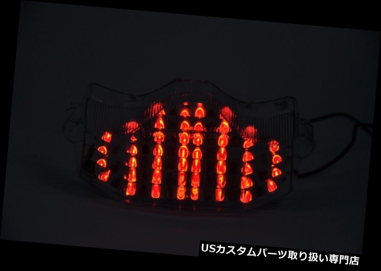 USテールライト ヤマハ2003-2008 FZ6用統合ターンシグナル付きクリアテールライトLEDクリア Brake Tail Light LED Clear with Integrated Turn Signal for Yamaha 2003-2008 FZ6 【並行輸入品】