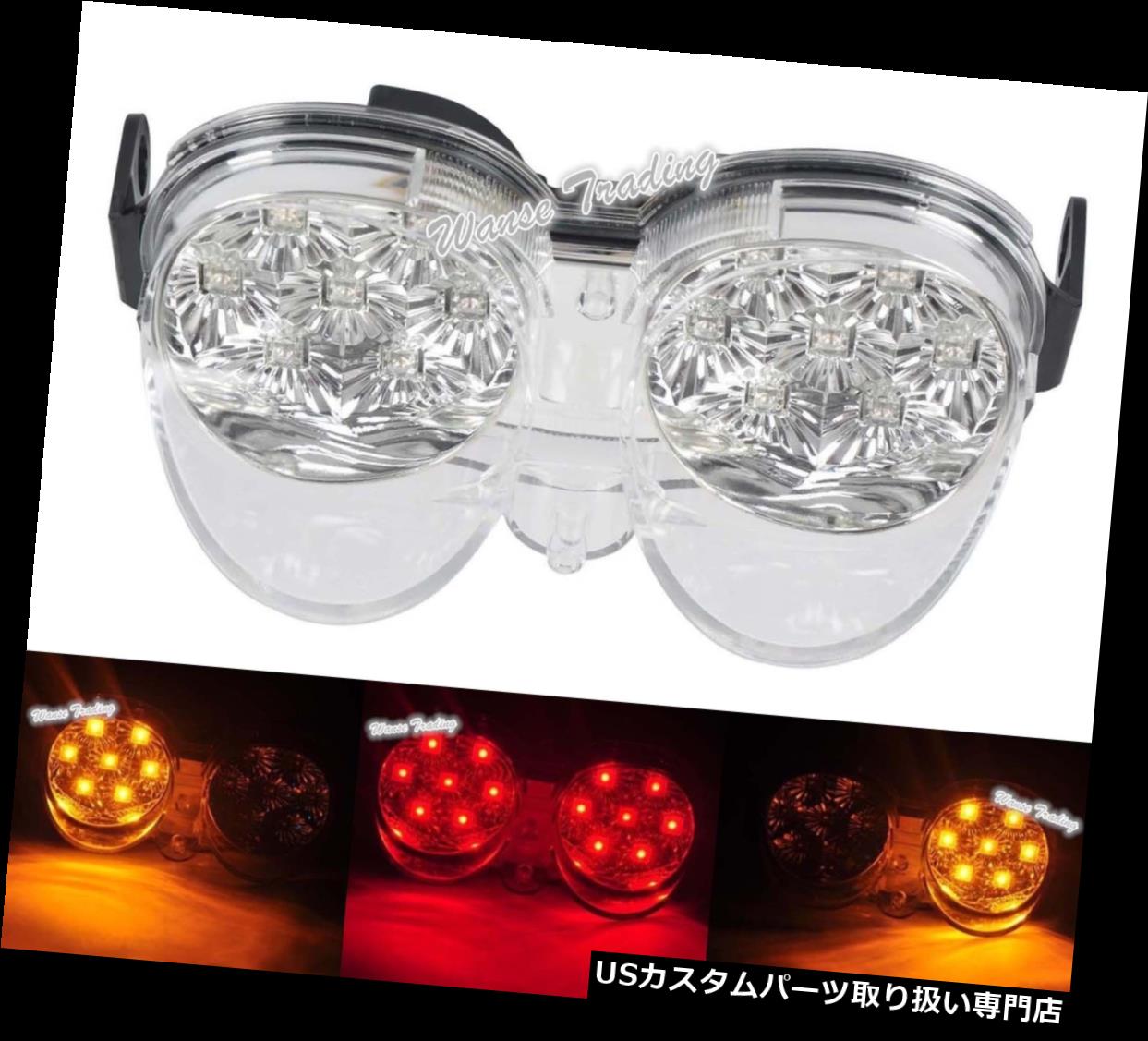 USテールライト クロムは2001-2002年のヤマハYZF R6 RJ03のために明確な尾ブレーキ回転信号ライトを導きました Chrome Led Tail Brake Turn Signals Light Clear For 2001-2002 YAMAHA YZF R6 RJ03 【並行輸入品】