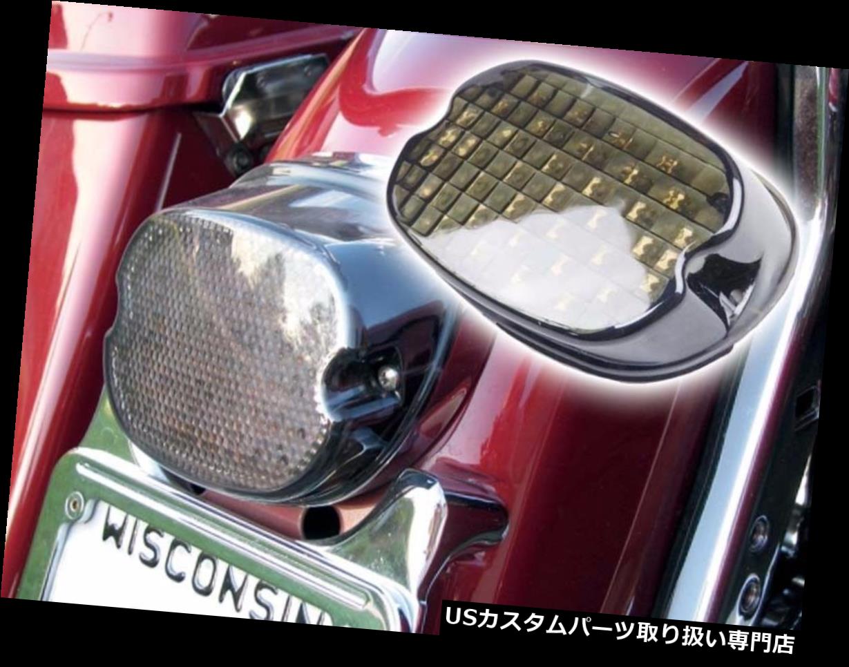 USテールライト ハーレーダイナロードキングXL 833 1200用LEDスモークテールブレーキライトロープロファイル LED Smoke Tail Brake Light Low Profile for Harley Dyna Road King XL 833 1200 【並行輸入品】
