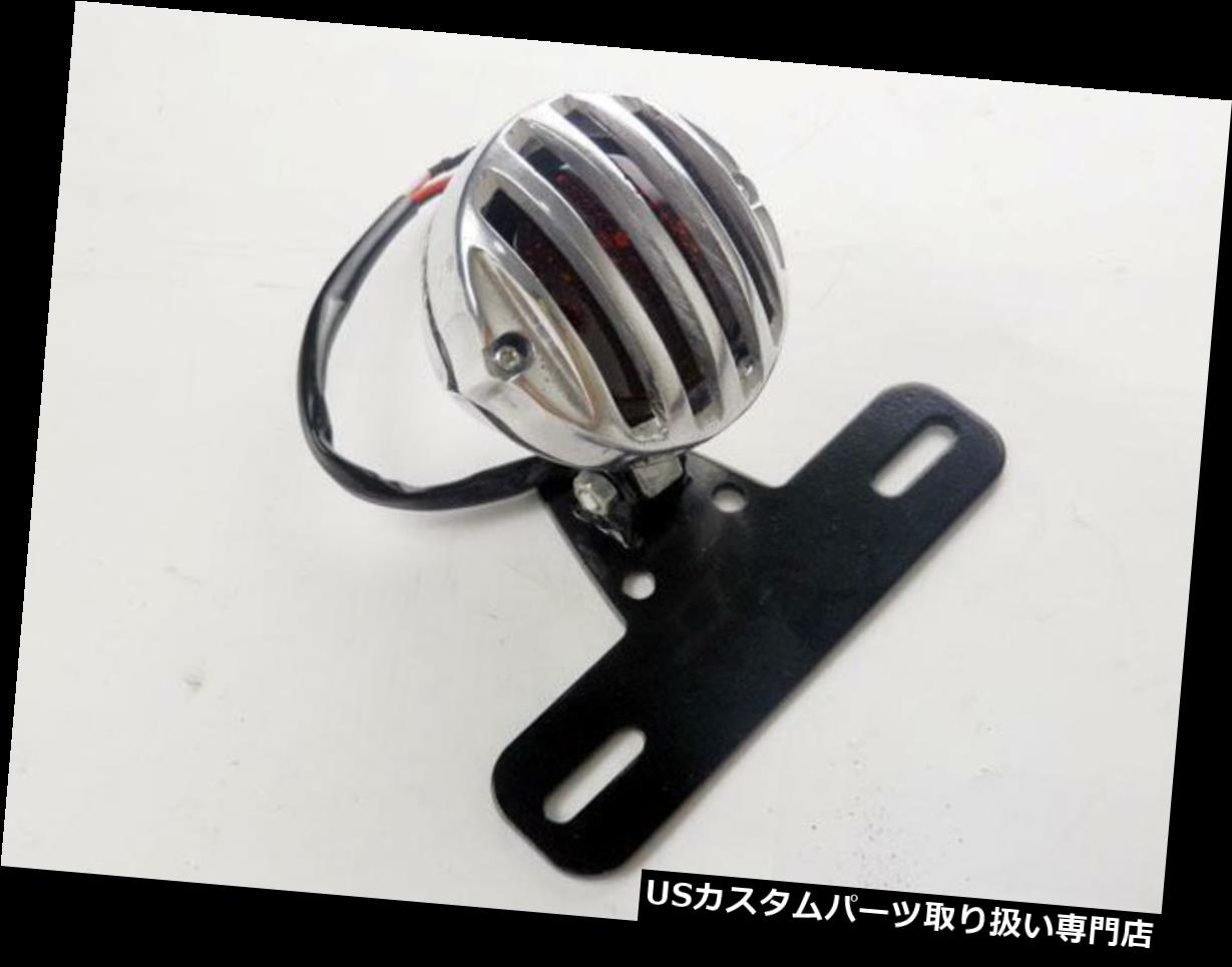 Usテールランプ ハーレーボバーチョッパークローム用途メタルナンバープレートマウントテールブレーキライト Metal License Plate Mount Tail Brake Light For Harley Bobber Chopper Chrome Odeftg Com