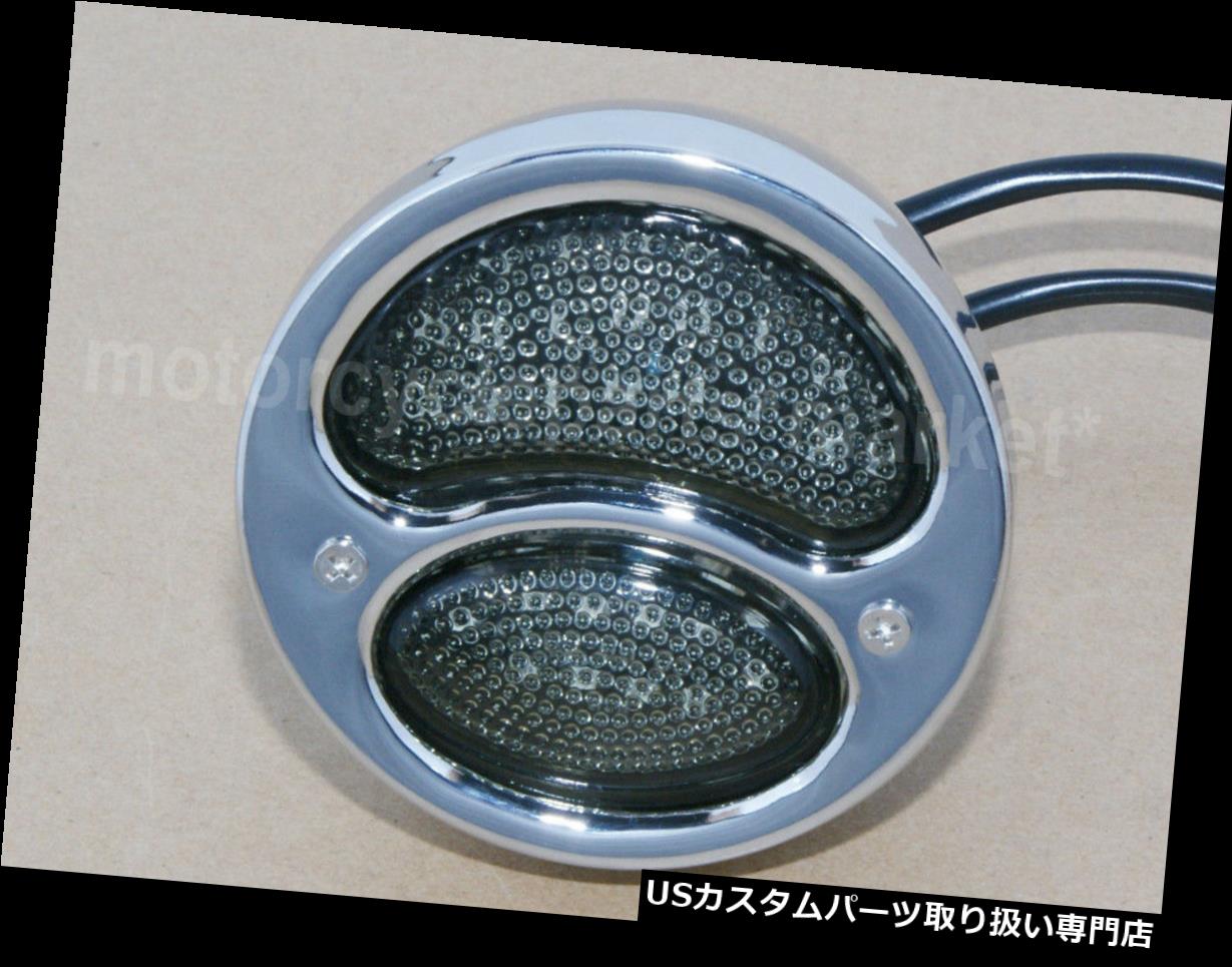 USテールライト クロームヴィンテージオールドスクールLED合金テールブレーキストップライトボバーチョッパーSX650 Chrome Vintage Old School LED Alloy Tail Brake Stop Light Bobber Chopper SX650 【並行輸入品】
