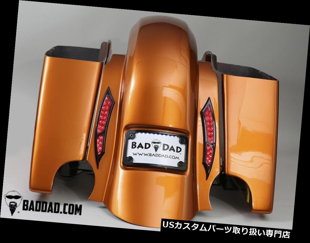 USテールライト 悪いお父さん992カスタム赤LEDフィラーパネルターン信号テールライトブラックベゼルHarl Bad Dad 992 Custom Red LED Filler Panel Turn Signals Taillights Black Bezel Harl 【並行輸入品】