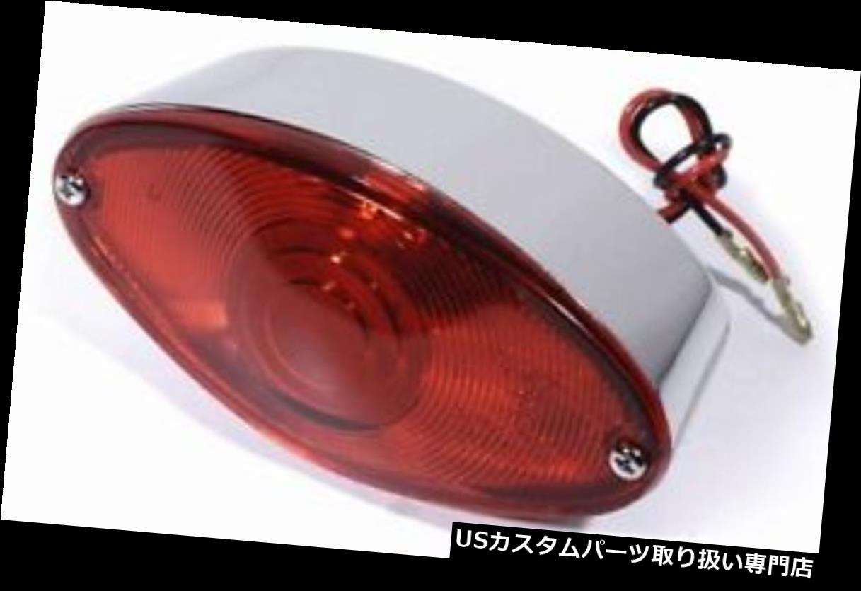 USテールライト ハーレーダビッドソンロードキングツインカムカスタムバイク用テールライトCateyeクロームメタル Taillight Cateye Chrome Metal for Harley Davidson Road King Twin Cam Custom Bike 【並行輸入品】